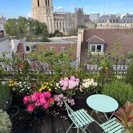 Rooftop Triplex With Ac - Garden At Notre Dame Apartament